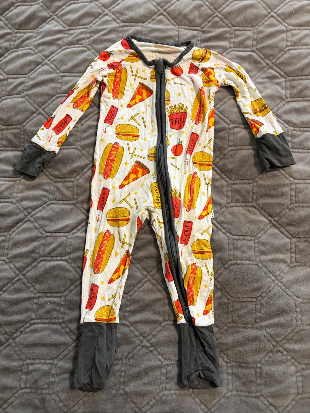 Little Sleepies 3-6 month Fast Foodie Zippy